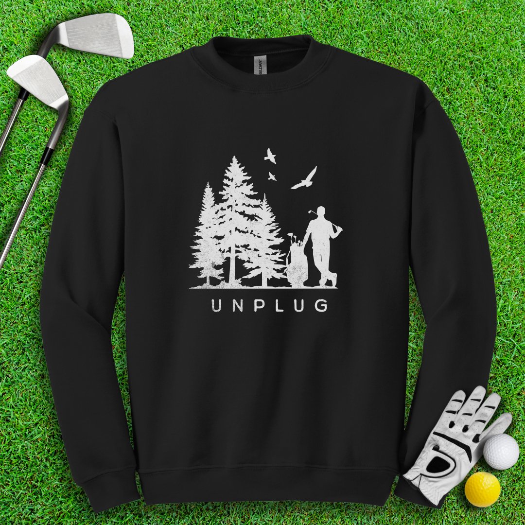 Unplug Outdoor Golfer Crewneck - TeeHee Golf Gear