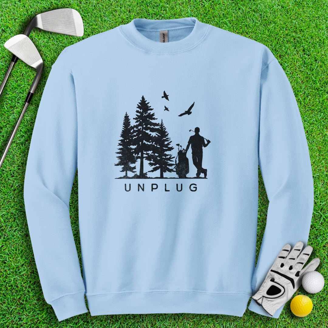 Unplug Outdoor Golfer Crewneck - TeeHee Golf Gear