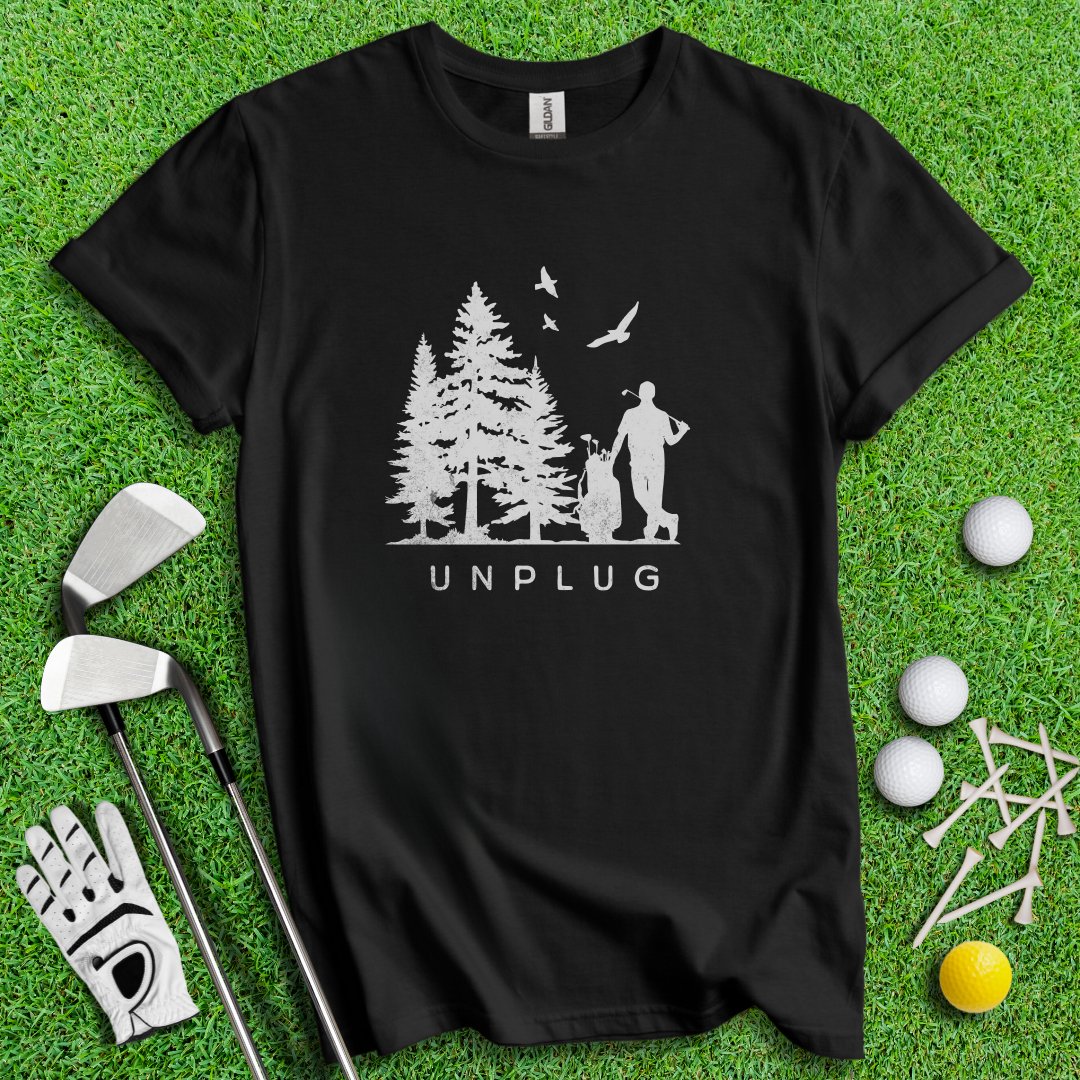 Unplug Outdoor Golfer T-Shirt - TeeHee Golf Gear