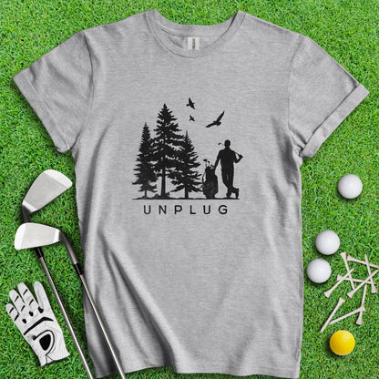 Unplug Outdoor Golfer T-Shirt - TeeHee Golf Gear