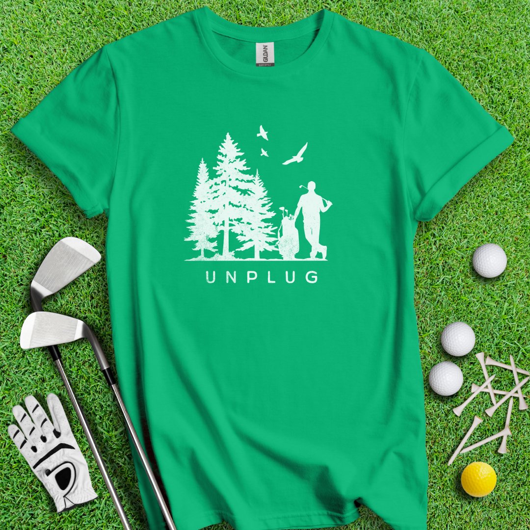 Unplug Outdoor Golfer T-Shirt - TeeHee Golf Gear