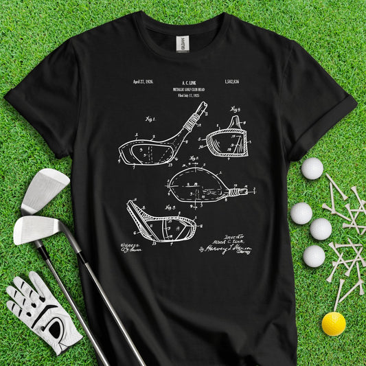 Vintage Golf Clubs Patent Blueprint Golf T - Shirt - TeeHee Golf Gear