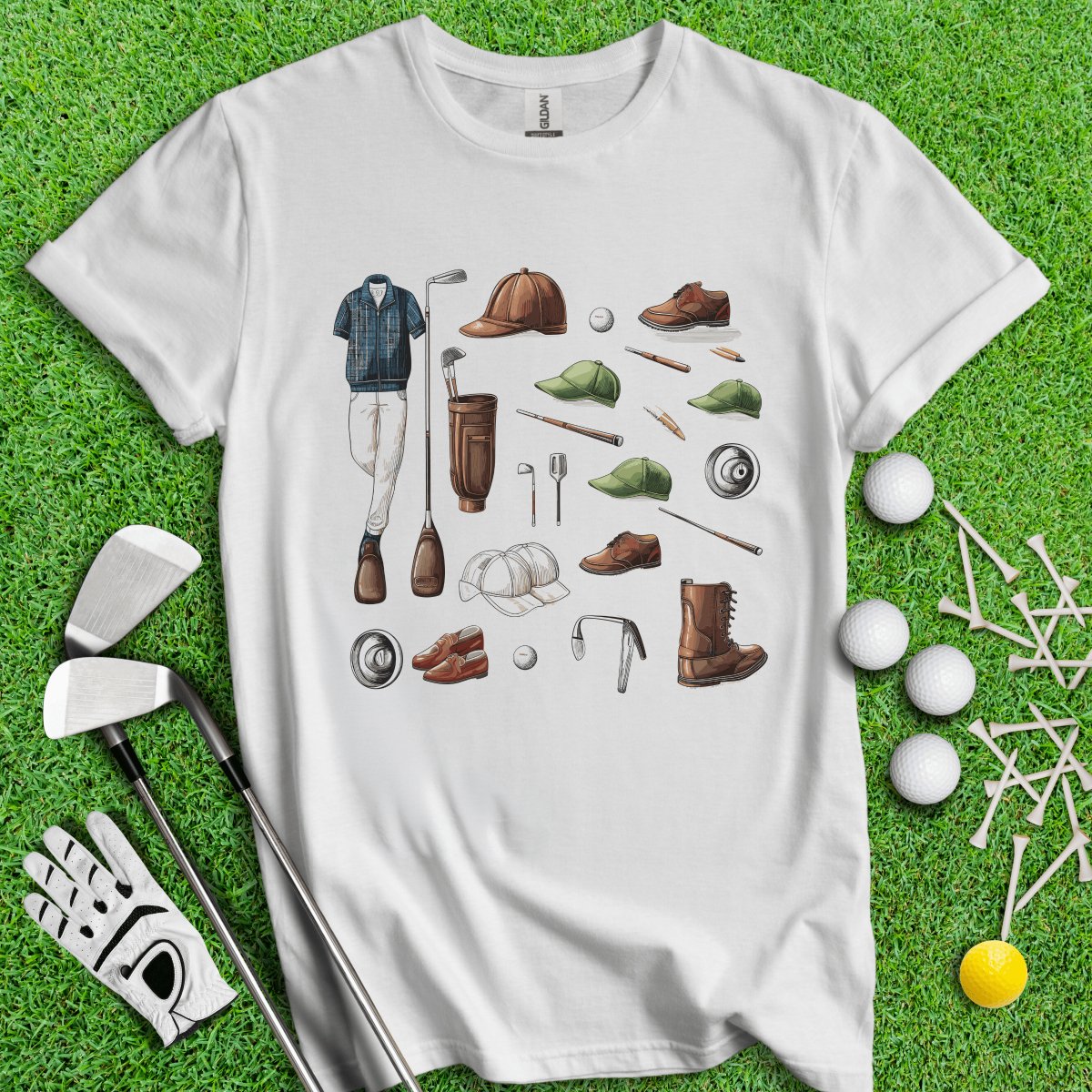 Vintage Golf Gear Elements Golf T - Shirt - TeeHee Golf Gear