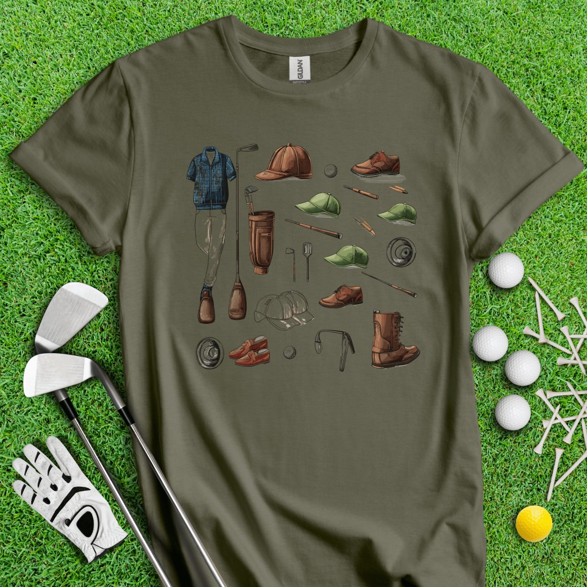 Vintage Golf Gear Elements Golf T - Shirt - TeeHee Golf Gear