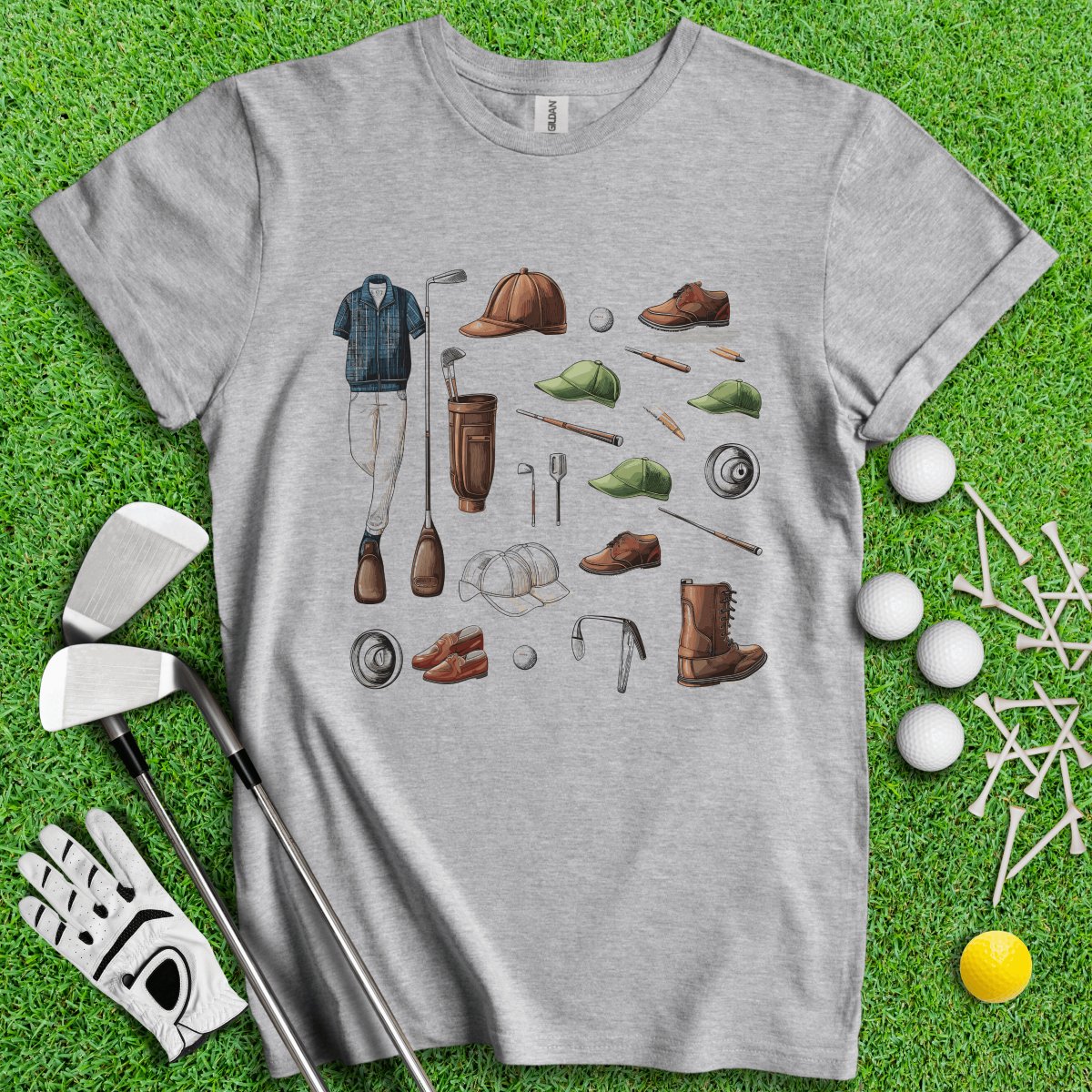 Vintage Golf Gear Elements Golf T - Shirt - TeeHee Golf Gear