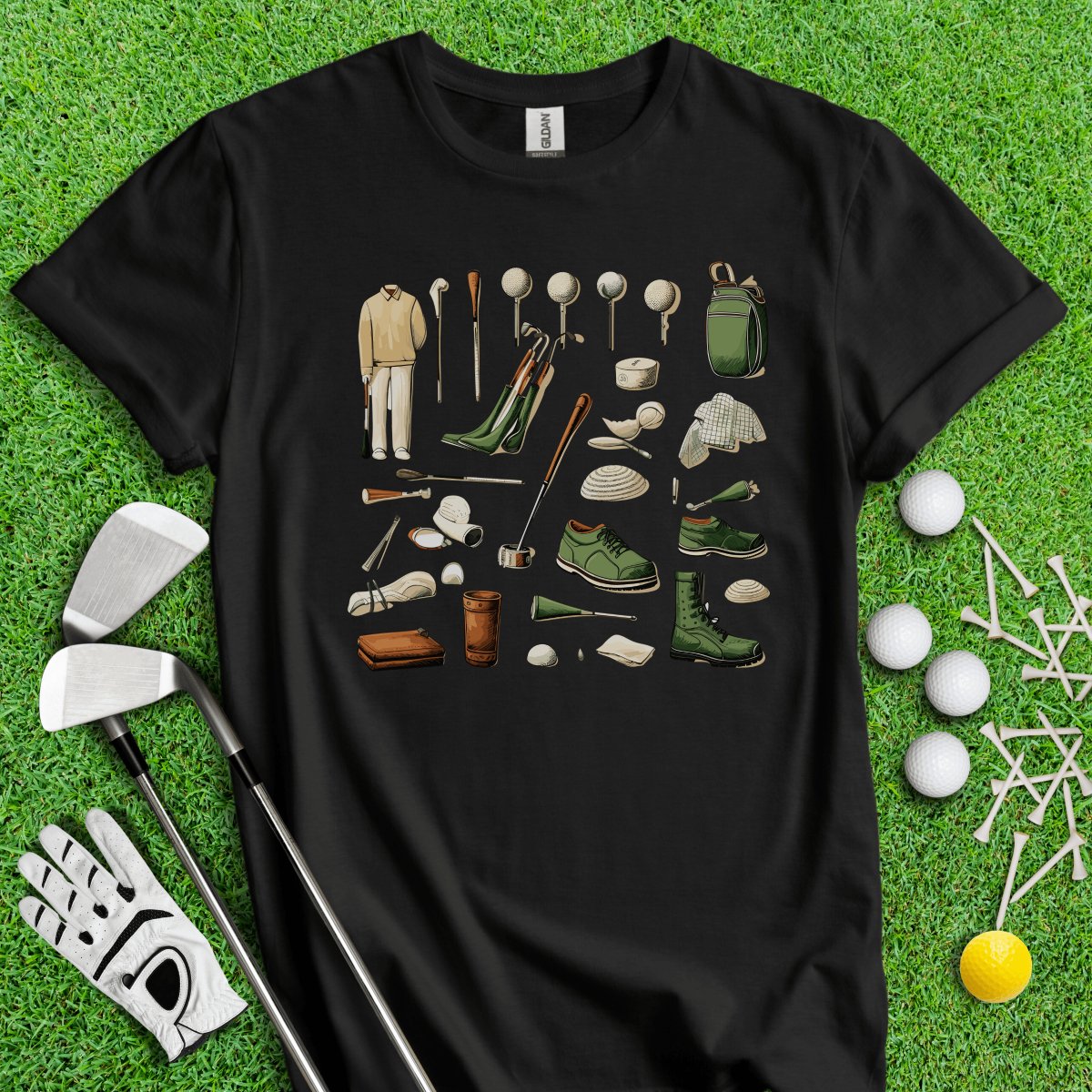 Vintage Golf Gear Elements Golf T - Shirt - TeeHee Golf Gear