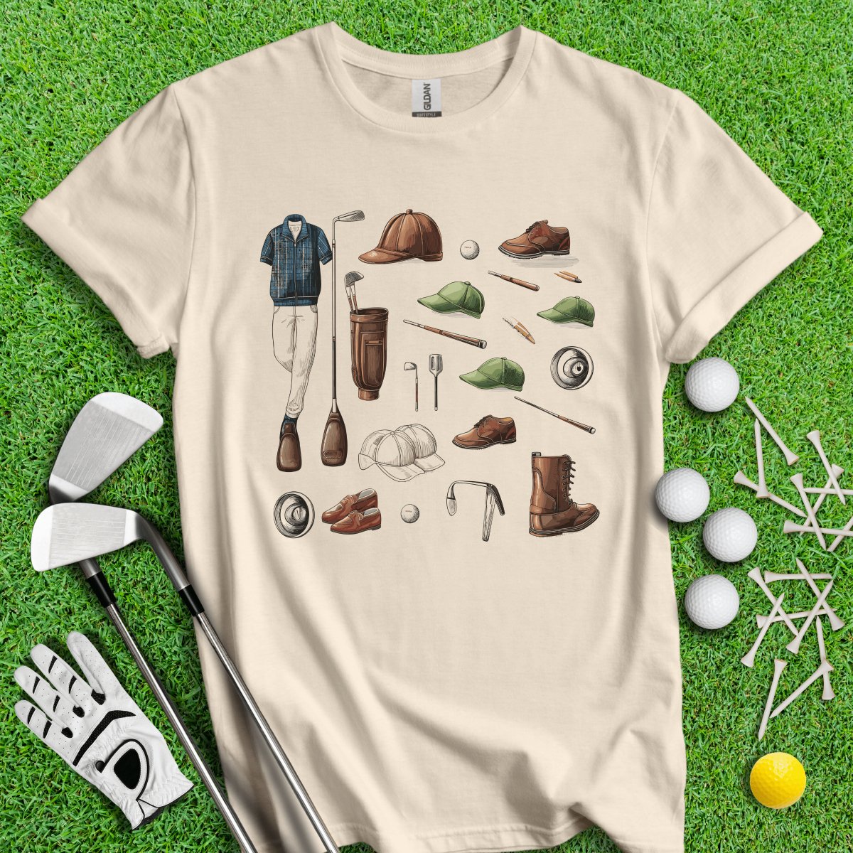 Vintage Golf Gear Elements Golf T - Shirt - TeeHee Golf Gear