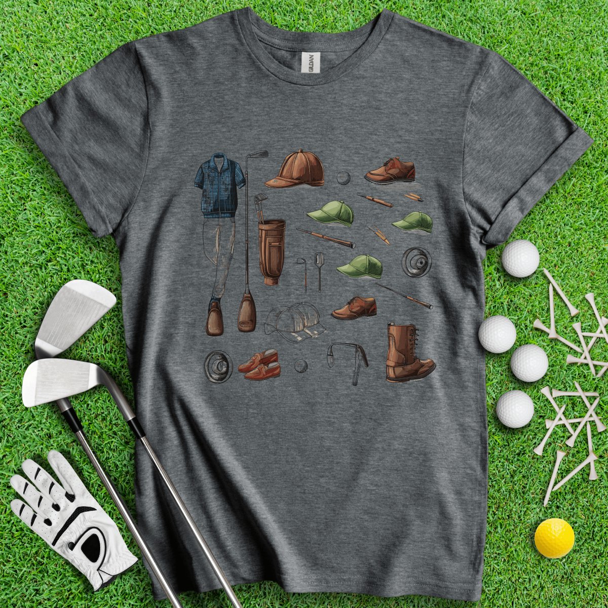 Vintage Golf Gear Elements Golf T - Shirt - TeeHee Golf Gear