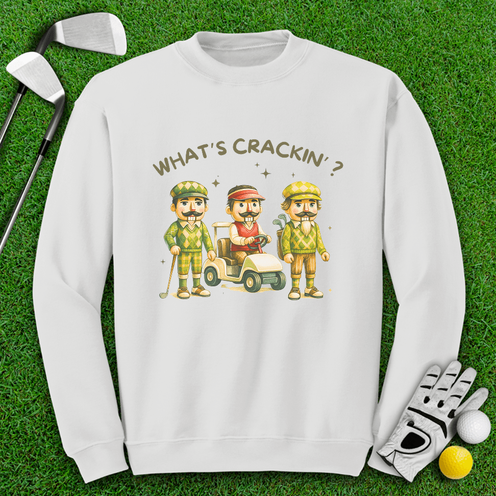 What's Crackin' Crewneck - TeeHee Golf Gear