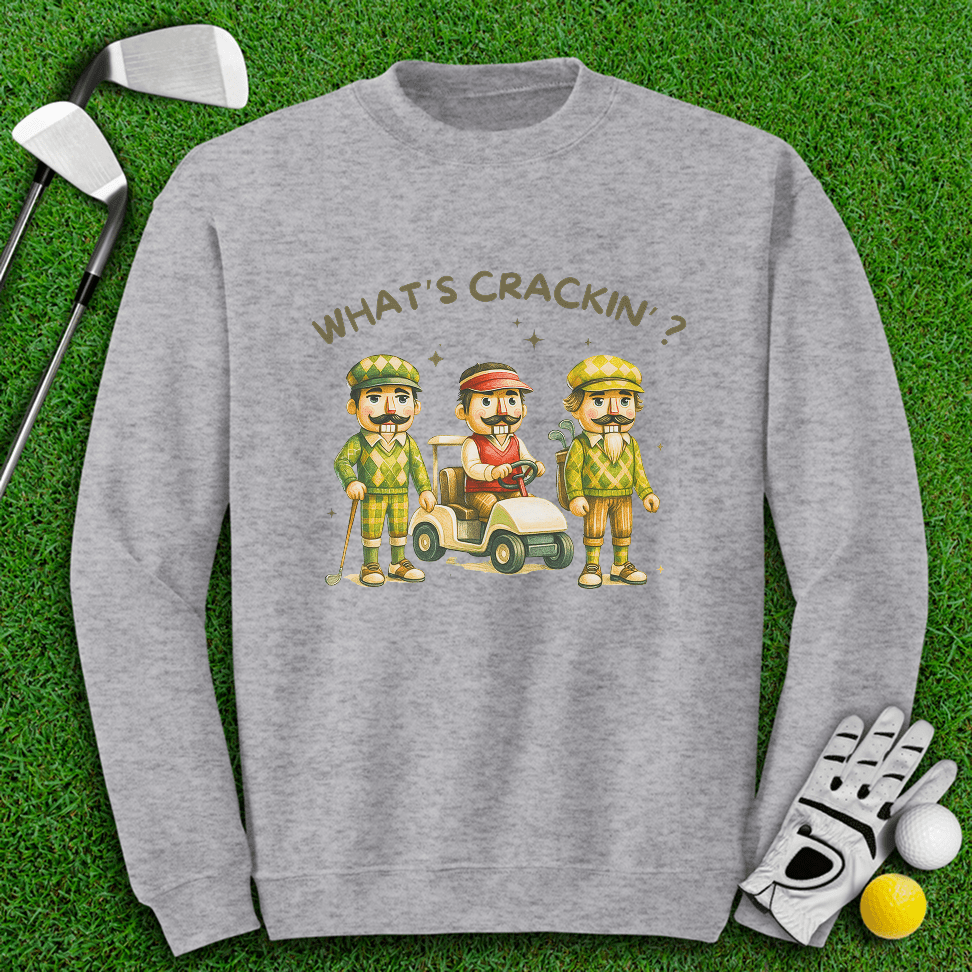 What's Crackin' Crewneck - TeeHee Golf Gear