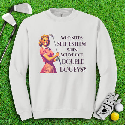 Who Needs Self - Esteem Retro Crewneck - TeeHee Golf Gear