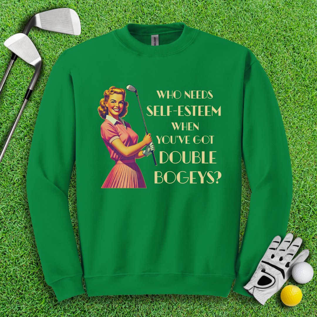 Who Needs Self - Esteem Retro Crewneck - TeeHee Golf Gear