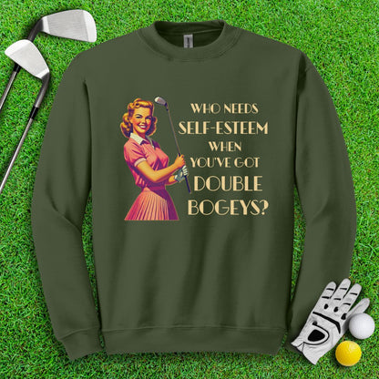 Who Needs Self - Esteem Retro Crewneck - TeeHee Golf Gear