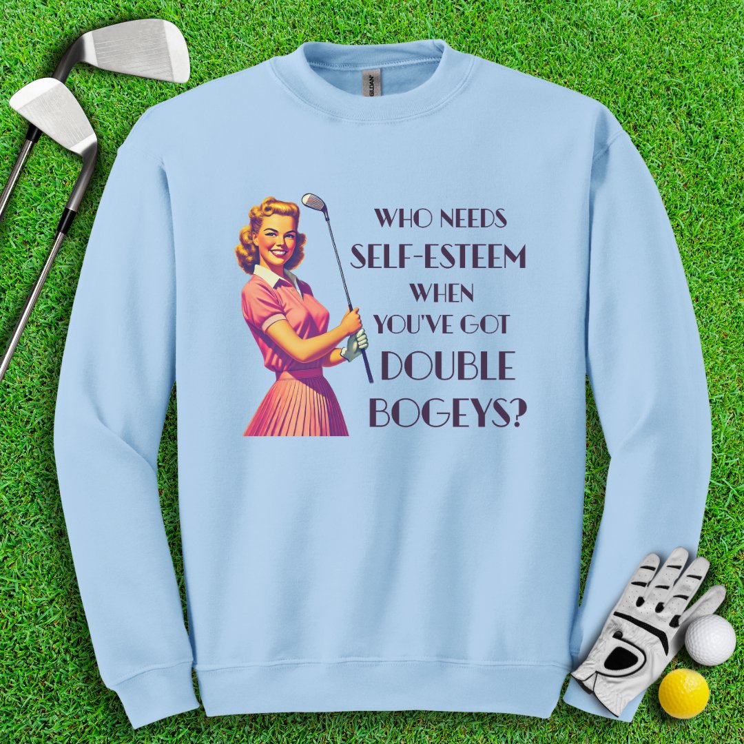 Who Needs Self - Esteem Retro Crewneck - TeeHee Golf Gear