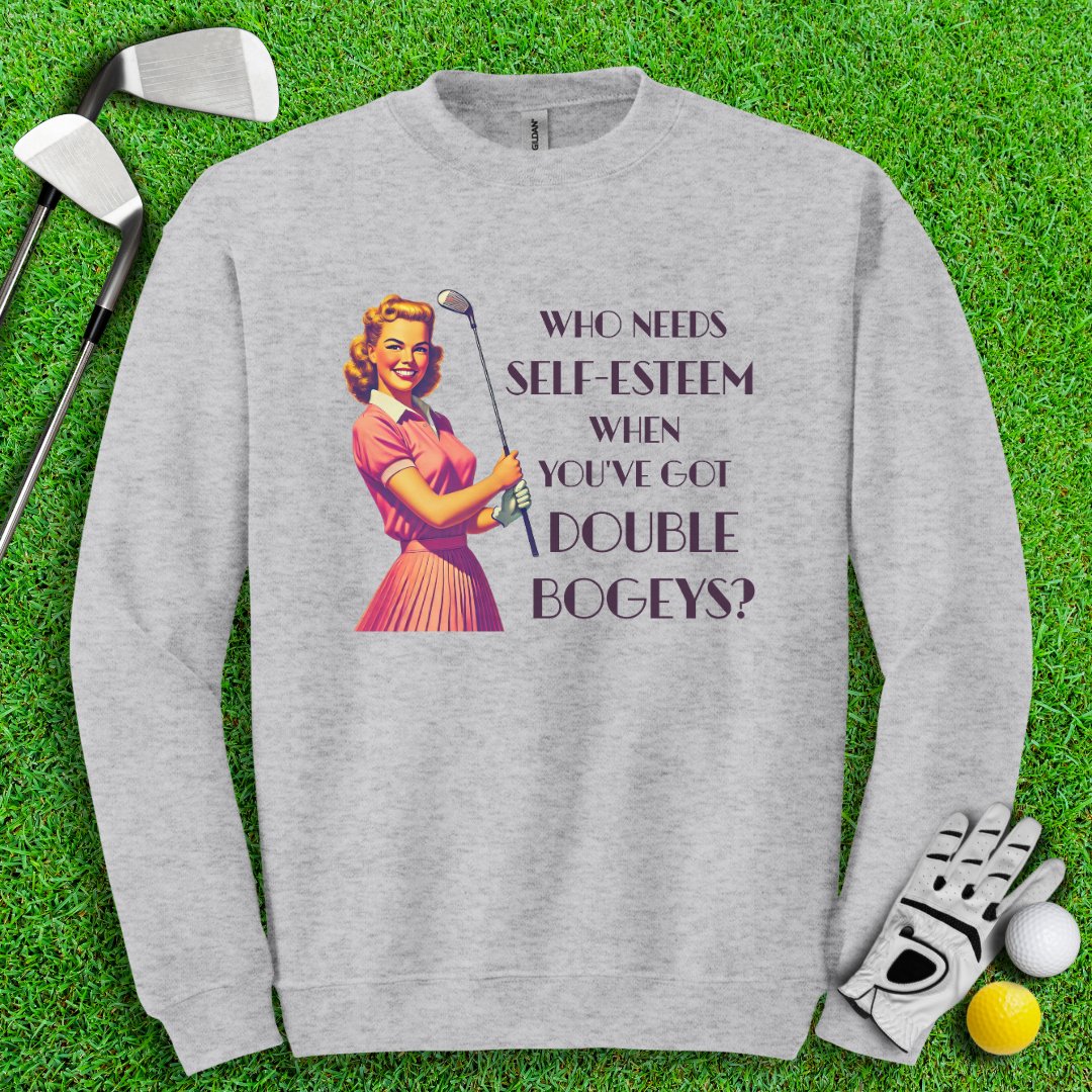 Who Needs Self - Esteem Retro Crewneck - TeeHee Golf Gear