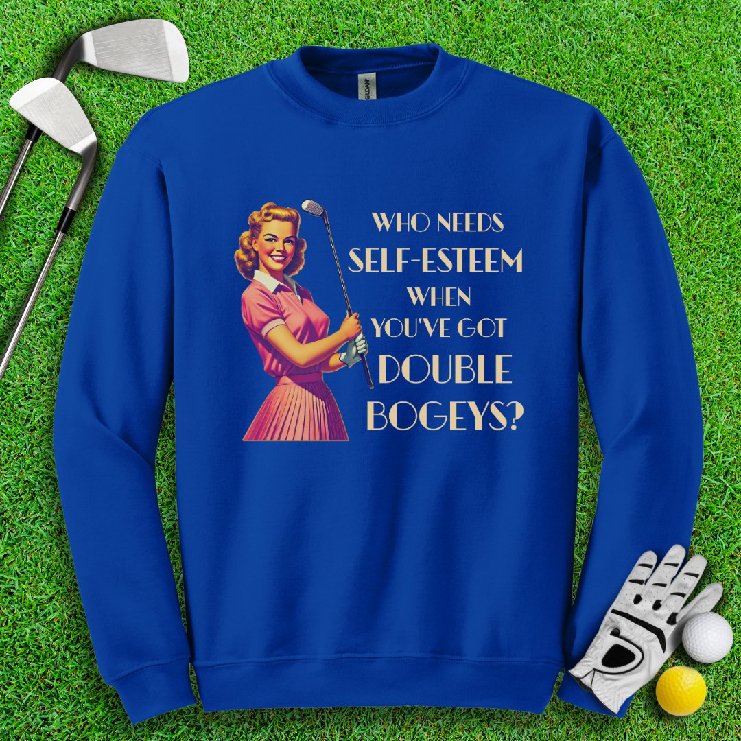 Who Needs Self - Esteem Retro Crewneck - TeeHee Golf Gear