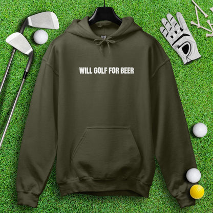 Will Golf For Beer Hoodie - TeeHee Golf Gear