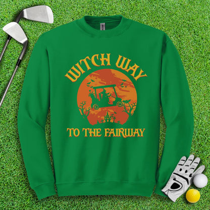 Witch Way To The Fairway Crewneck - TeeHee Golf Gear