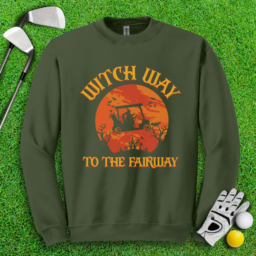 Witch Way To The Fairway Crewneck - TeeHee Golf Gear