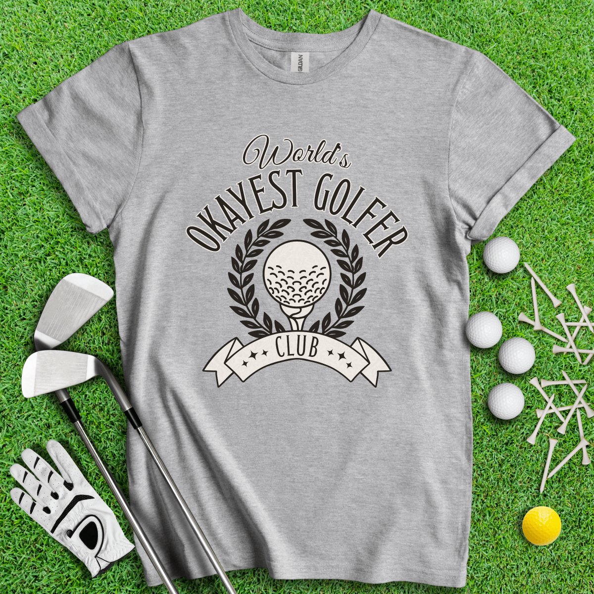 World's Okayest Golfer Club T - Shirt - TeeHee Golf Gear