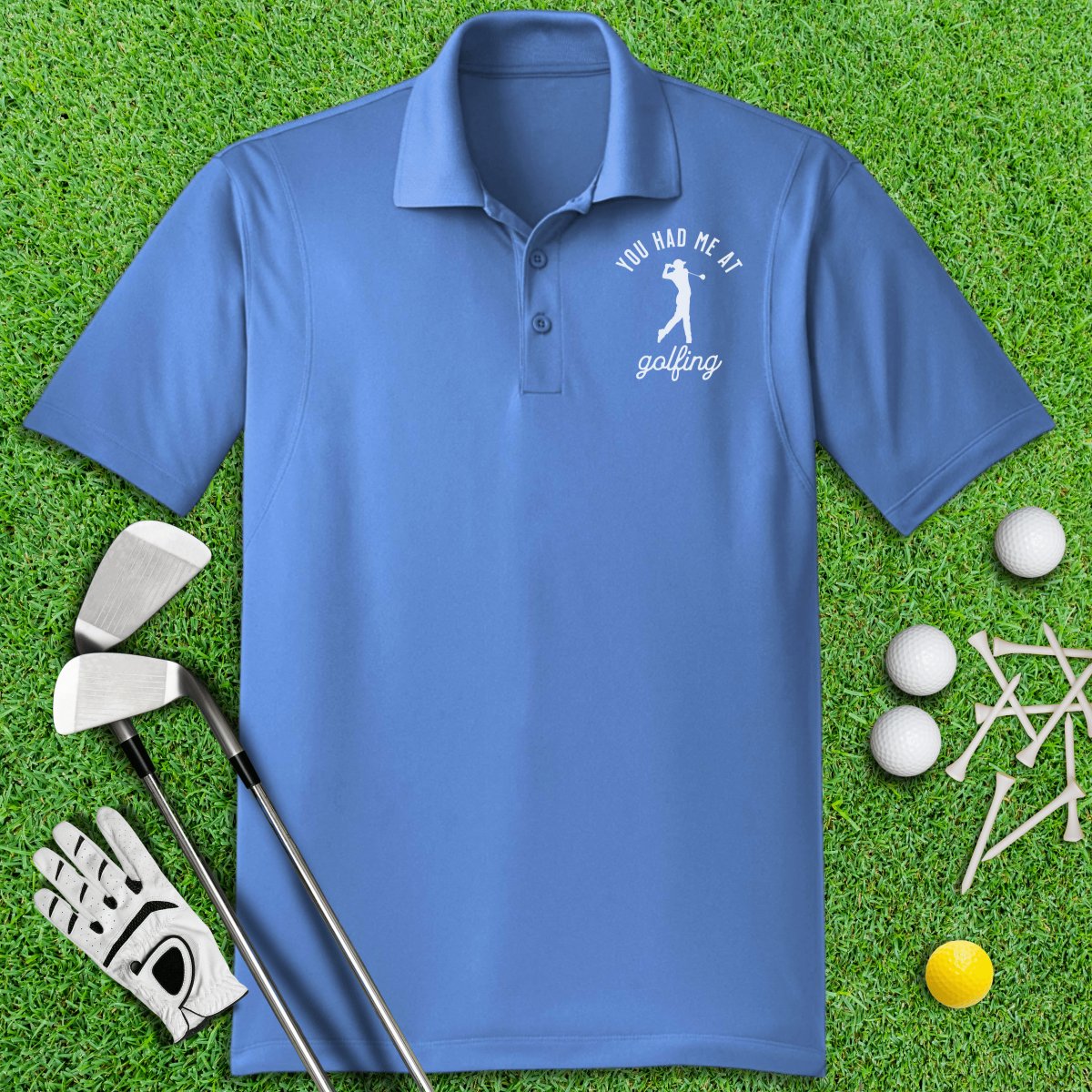 You Had Me At Golfing Funny Golf Polo Shirt - TeeHee Golf Gear