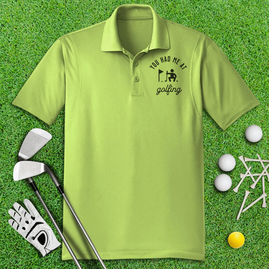 You Had Me At Golfing Funny Golf Polo Shirt - TeeHee Golf Gear